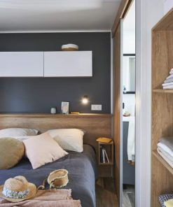 Chambre Parent Mobile Home Luxe Azur Au Camping Océan Vacances Près De Royan Pour 6 Personnes