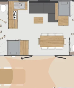 Plan Mobil Home Corail à Saint Georgs De Didonne