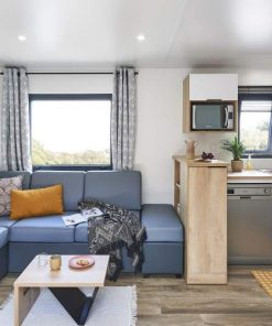 Salon Mobile Home Luxe Azur Au Camping Océan Vacances Près De Royan Pour 6 Personnes